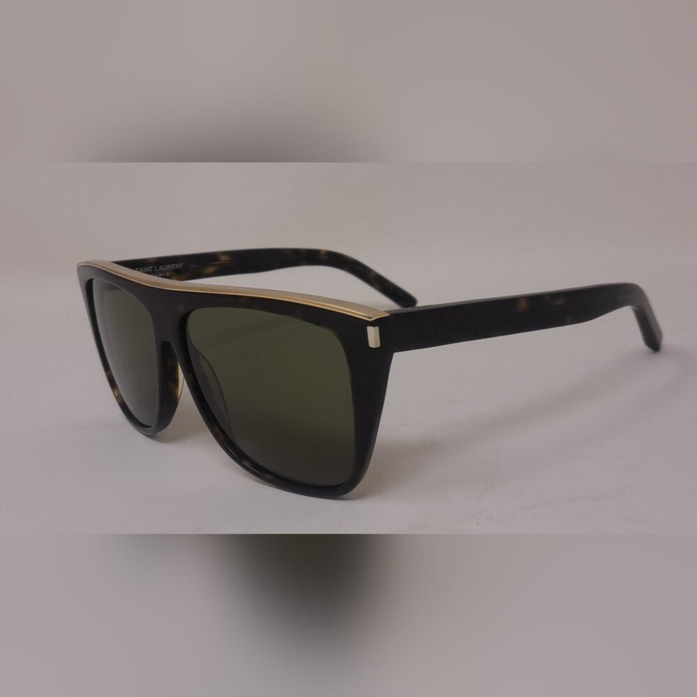 Saint Laurent Sunglasses SL1 Combi 004 Havana Gold Unisex Square Italy 59-13-140 - Picture 8 of 16